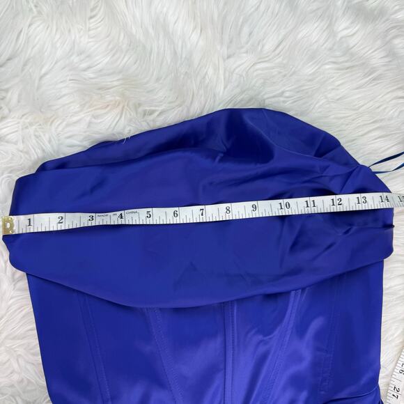 Bardot Jamila Corset Cocktail Dress Cobalt Blue Size 4 NWT - Picture 12 of 16